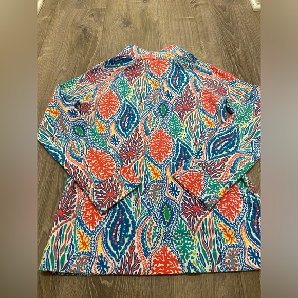 Lilly Pulitzer Lover’s Coral Skipper Popover Colorful 1/2 Zip with Pocket Size M - Picture 11 of 13